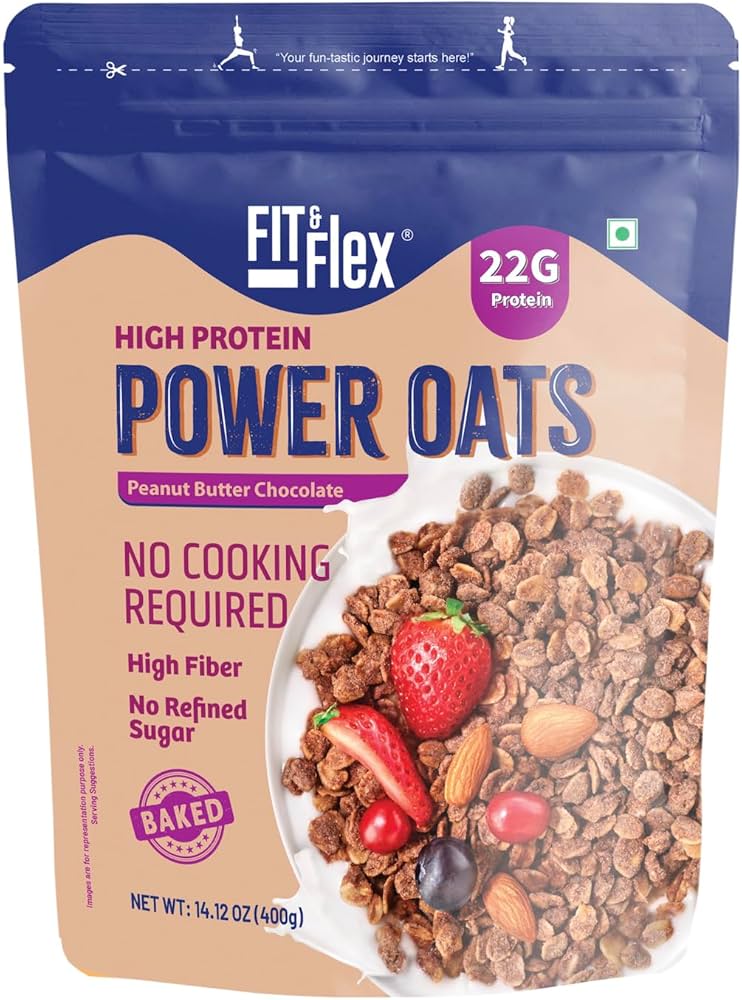 FIT&FLEX HIGH PROTEIN POWER OATS 400 GM